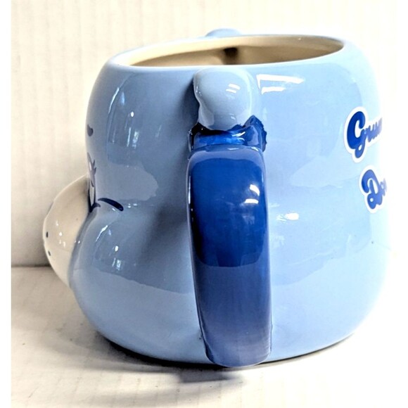 Care Bears Mug Blue GRUMPY BEAR DON'T CARE Heart Handle Nose Ceramic 20-oz Cup - Picture 5 of 7